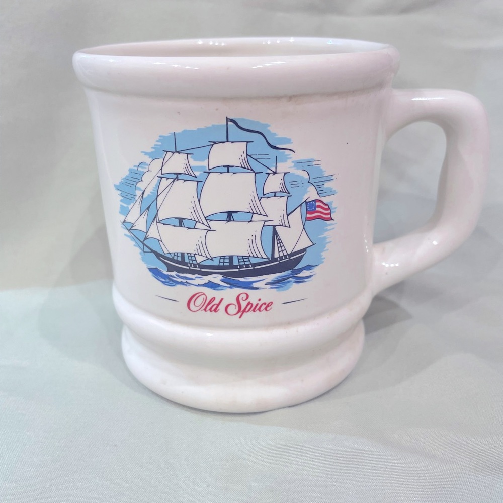 Vintage Old Spice Nautical Grand Turk Patriotic Sailing Ship Mug